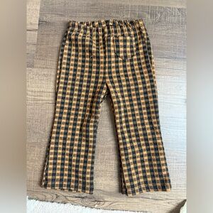 Zara Kids Checkered Pants - Black and Tan
